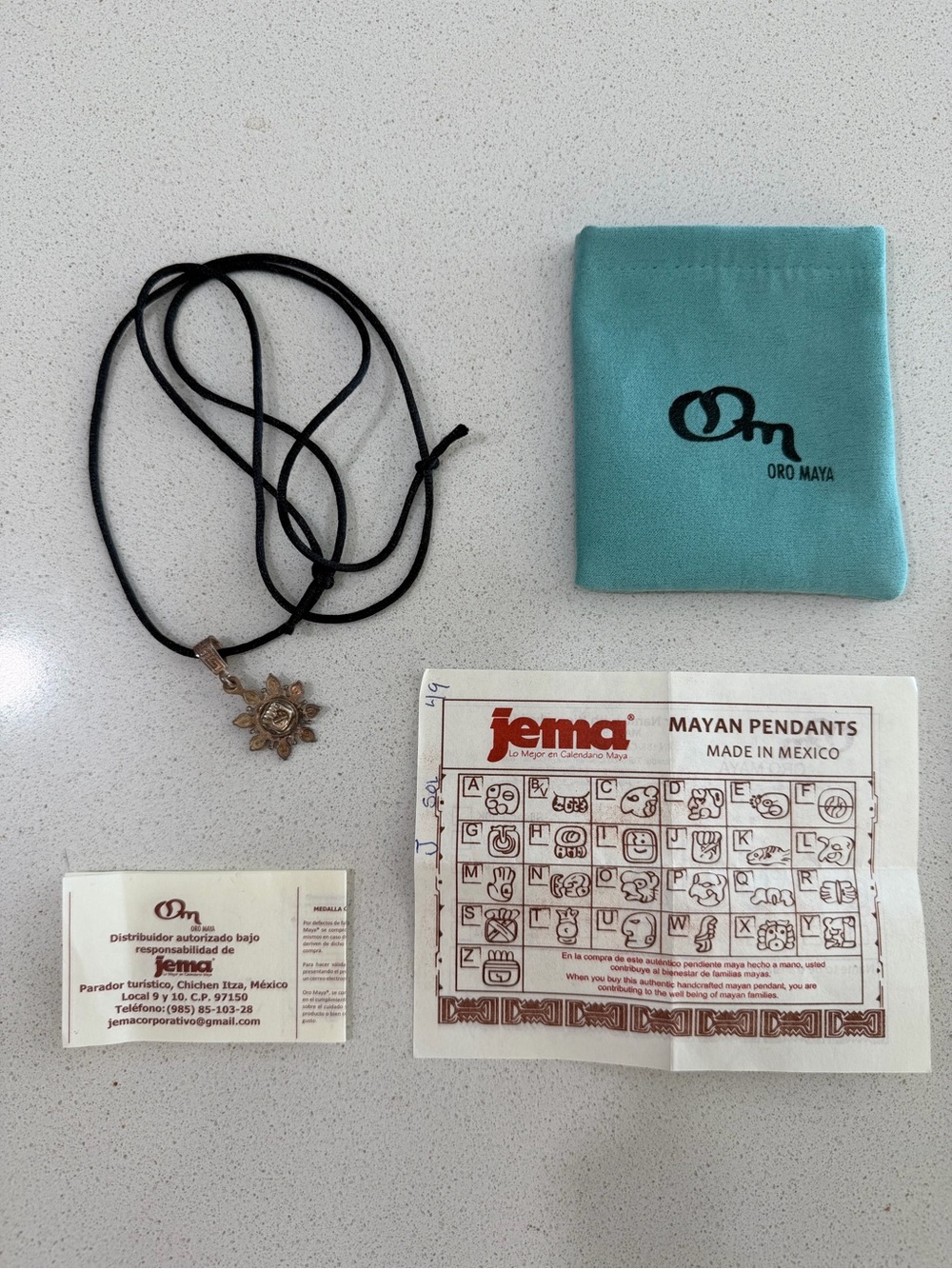 Handcrafted Mayan Pendant made of Mexican Silver letter J symbol.
